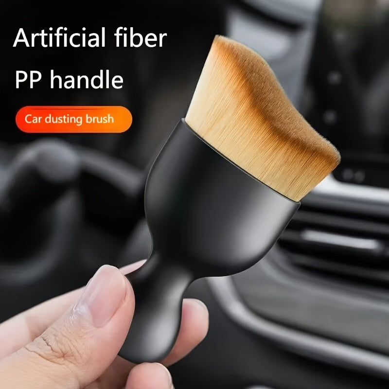 1 brosse de nettoyage souple pour voiture avec couvercles, pour tableau de bord, sortie d'air, dépoussiérage, nettoyage des détails, accessoires d'intérieur auto
