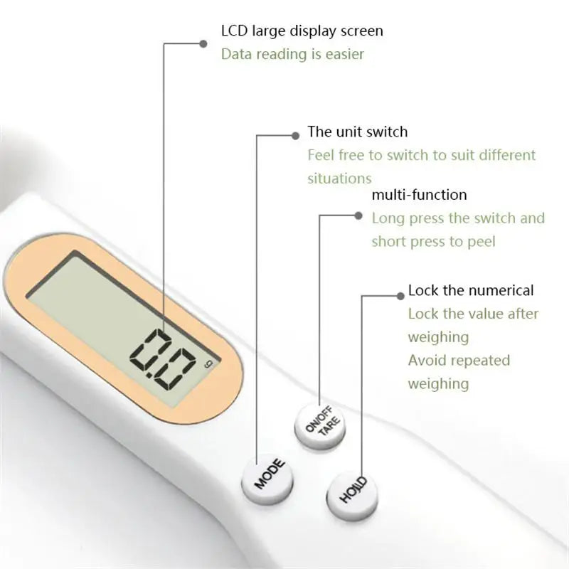 Balance Cuillère à peser Balance de cuisine Cuillère à mesurer électronique G Balance à café en poudre Balance de cuisson Balance de mesure électronique