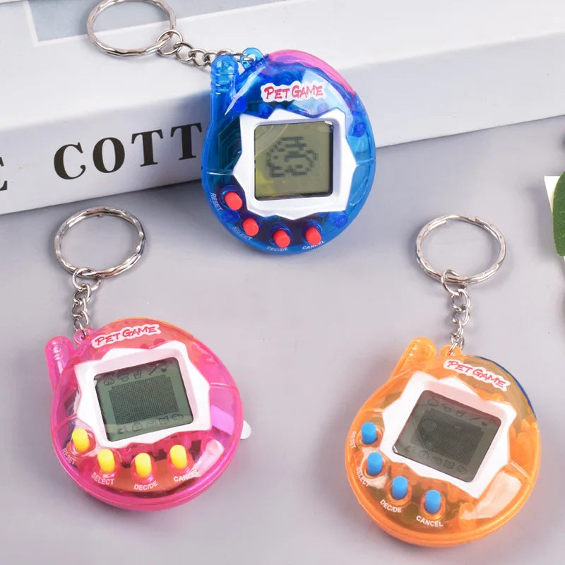 1 animal électronique transparent nostalgique, 168 animaux de compagnie en un, jouet numérique virtuel et amusant, pixel amusant