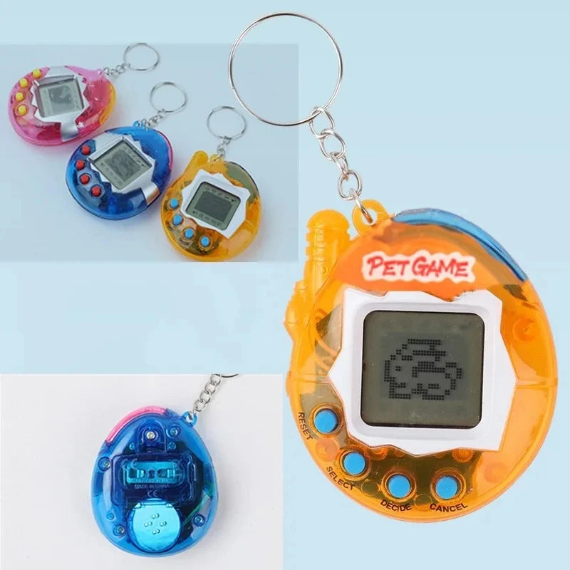 1 animal électronique transparent nostalgique, 168 animaux de compagnie en un, jouet numérique virtuel et amusant, pixel amusant