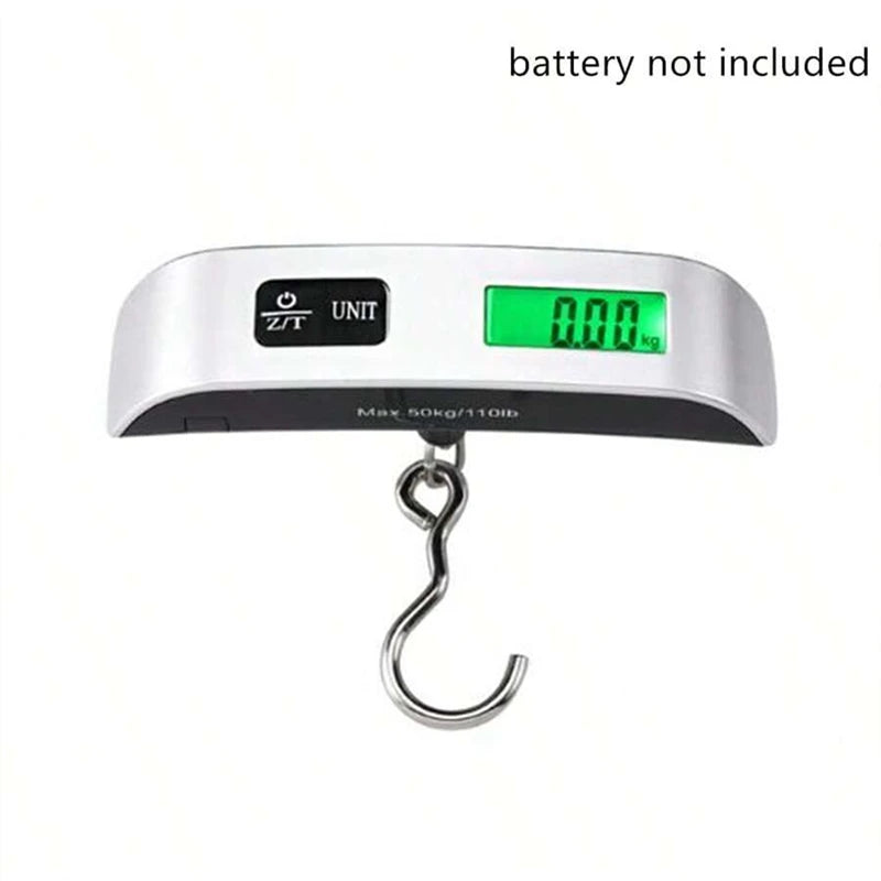 Balance numérique portable à écran LCD, 50 kg, pour bagages, valises, voyage