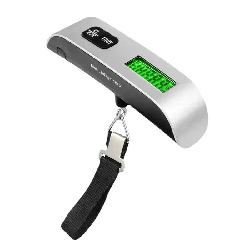 Balance numérique portable à écran LCD, 50 kg, pour bagages, valises, voyage